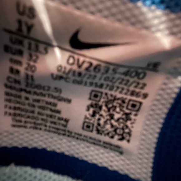 Nike (PS) NIKE DUNK LOW RETRO QS 'ARGON' SKU: DV2635 400 - Picture 9 of 9